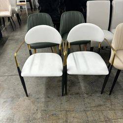 Otrast Series Set Of 2 Modern Dining Chairs With In White