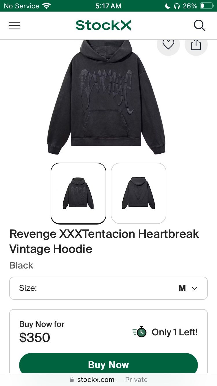 Revenge XXXTentacion Heartbreak Vintage Hoodie