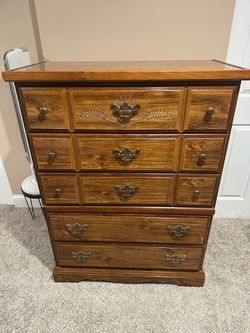 Traditional wooden dresser, brown