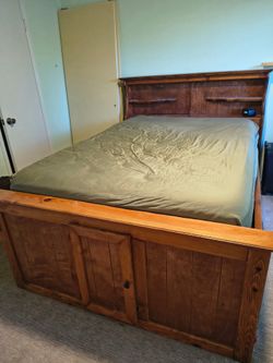 Queen Size Bed Frame with Mattress Included
