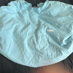 baby blue obey shirt
