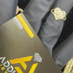 10kt Gold Heart Nugget Ring 0785