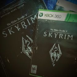 Skyrim Gamers Guide + Xbox 360 Game 