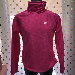 Umbro Size Large Pink Top Zip Sweatshirt 