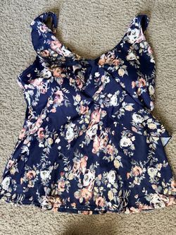 PERONA TOP ONLY Swimsuits for Women Loose Fit Tankini NWT Size 22