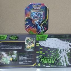 2 Pokemon Perfect Order ETB and Tin, Sealed