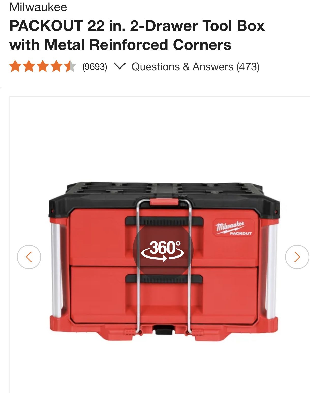 PACKOUT 22 in. 2-Drawer Tool Box