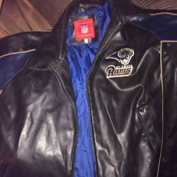 Leather Saint Louis Rams Jacket