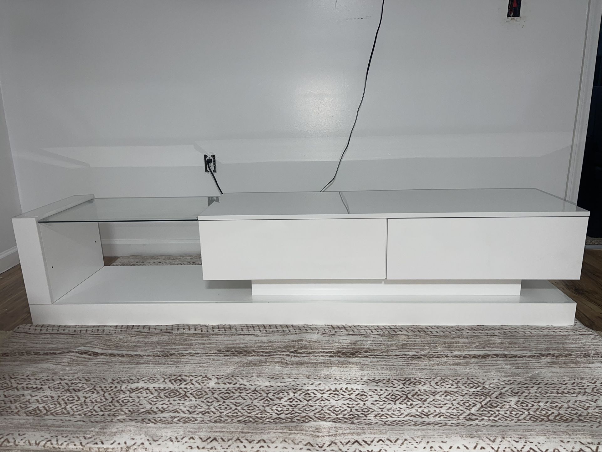 TV Stand with Two Media Storage Cabinets