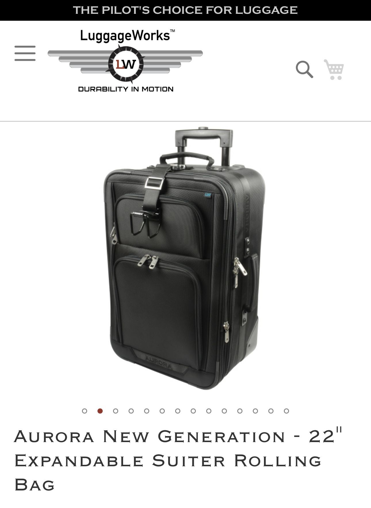 LuggageWorks Aurora New Generation - 22'' Expandable Suiter Rolling Bag