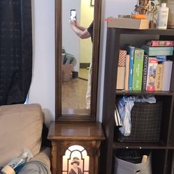 Antique Wood Curio Cabinet 