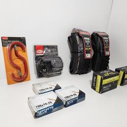 Bike Tires, Inner Tubes, Pedal Set, 6 Pack Hooks