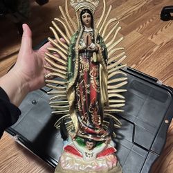 Virgen De Guadalupe Statue 17" Height