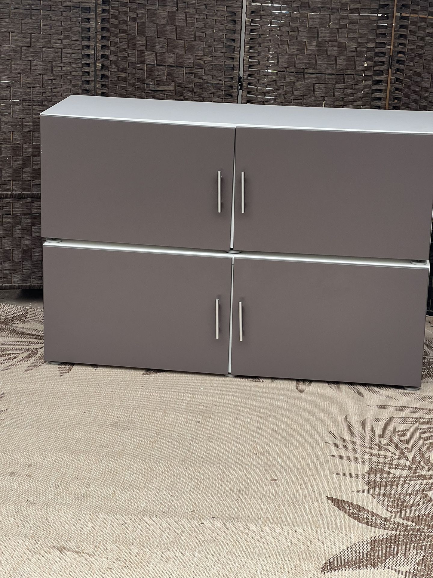 Ikea Besta Brown and white 2 TV’S night stands