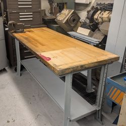 Solid Maple Top Lyon U.S.A. Work Bench 1 1/2" Thick