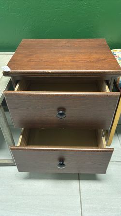 2-Drawer Wood Nightstand
