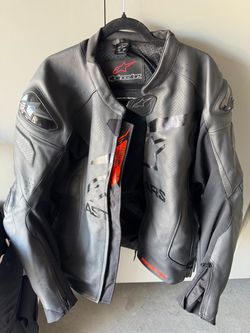 Alpinestars Black Leather Motorcycle Jacket
