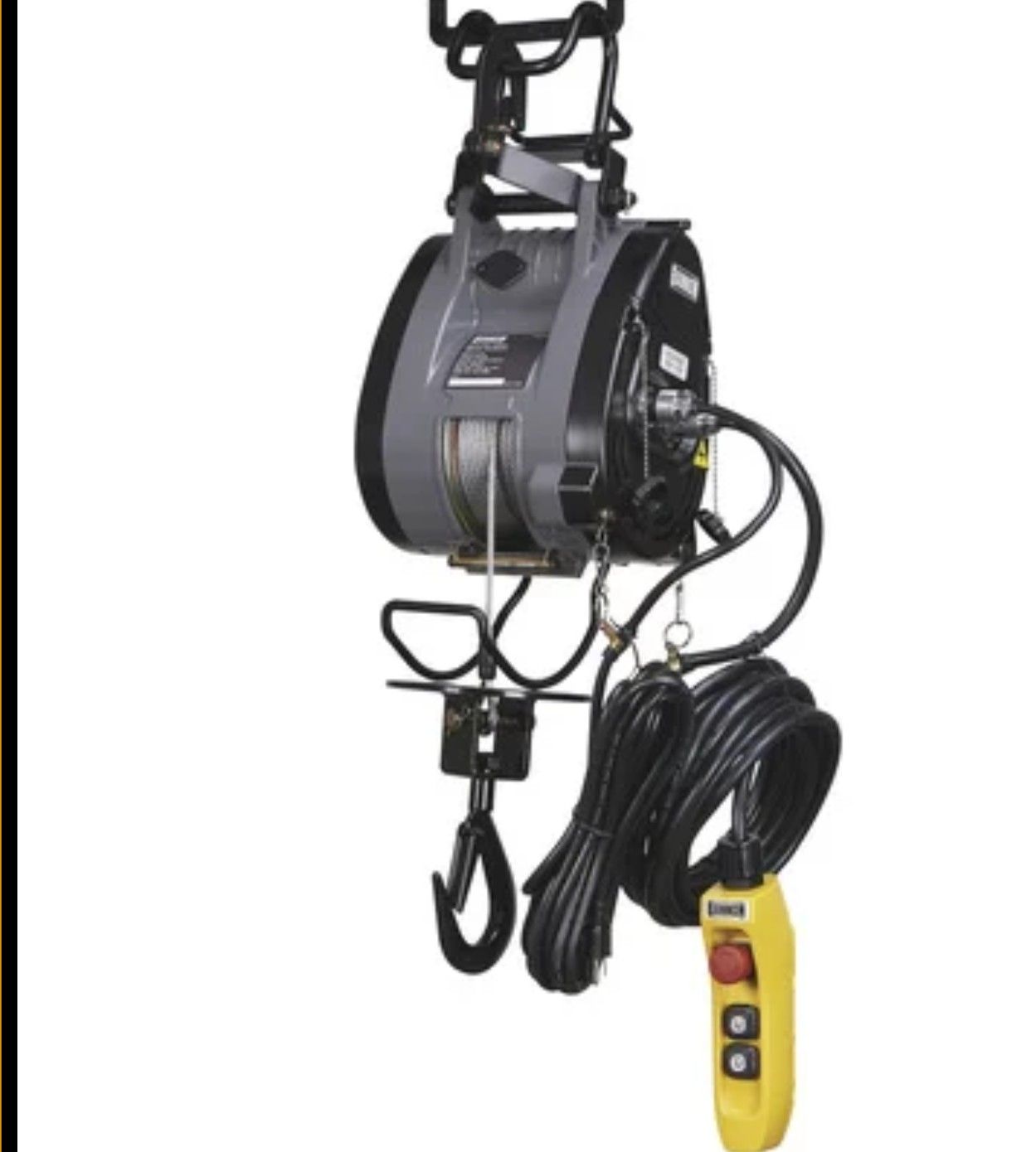 Bannon Compact Electric Cable Hoist — 660-Lb. Capacity, 95ft. Need power cord