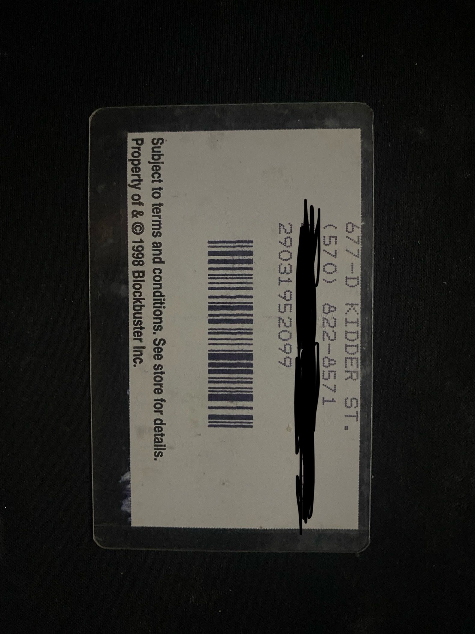 Vintage blockbuster Card - New
