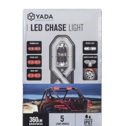 YADA LM533858 7" LED Chase Light Bar – 5 Modes, 360LM, IP67 Waterproof UTV/ATV​
