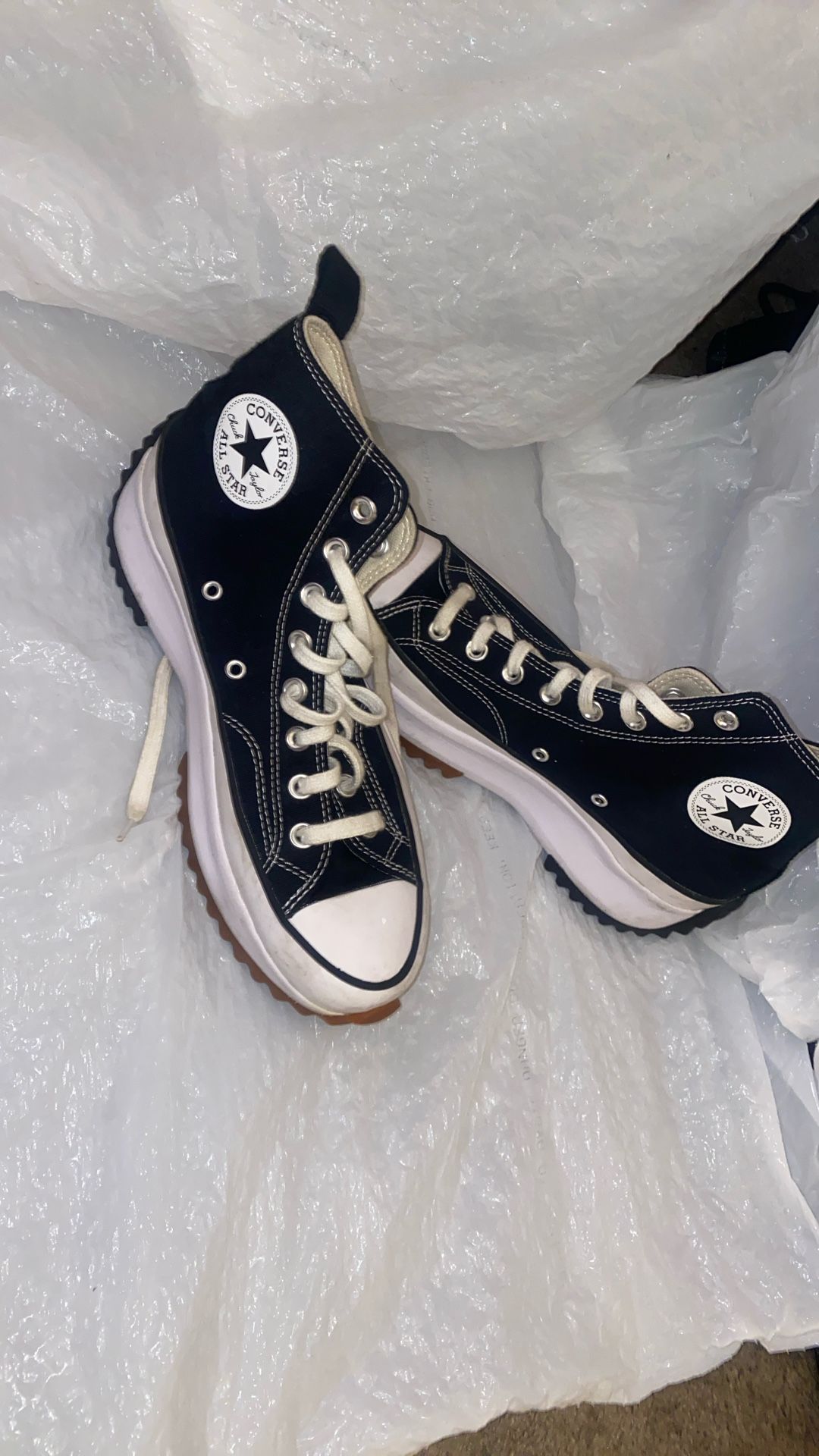 Converse Run Star Hike Canvas Platform Sizes men’s 8.5 women’s 10