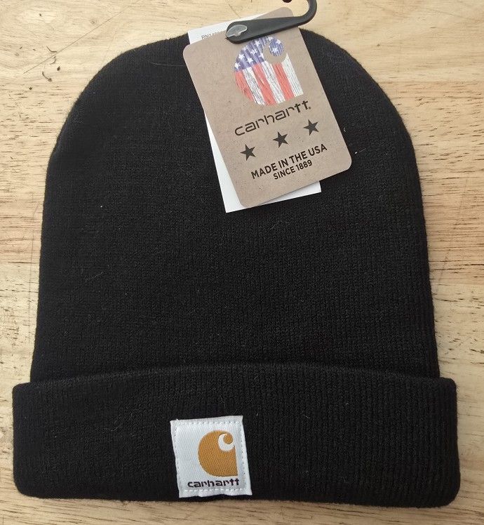 Carhartt youth size black knit cuffed beanie 