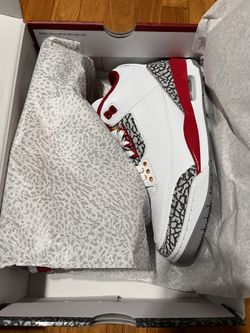 Air Jordan 3 Retro White / Cardinal Red