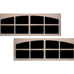 Coach House Signature Décor Simulated Garage Door Window Kit - Easy-Install Faux Garage Windows - Garage Door Decorative Hardware, Made in USA (Sandst
