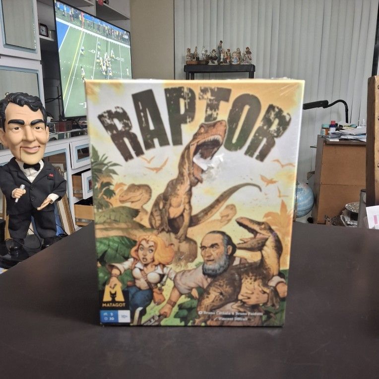"NEW " Raptor Board Game - It's The Raptors Vs The Scientists - 2 Players Takes 30 Minutes To Play Ages 10+