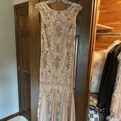 Champaign Beaded Dress Size 8