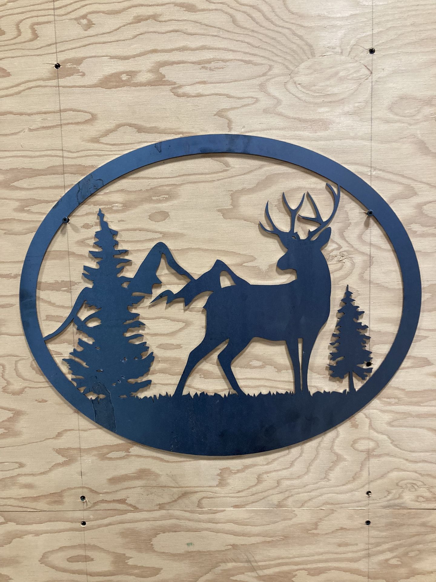 Deer Hunting Metal Sign