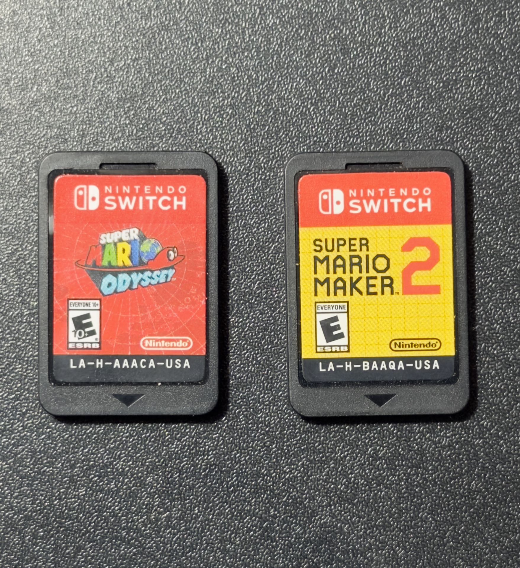 (2 PACK) Super Mario Odyssey & Super Mario Maker 2 Game Cards for Nintendo Switch