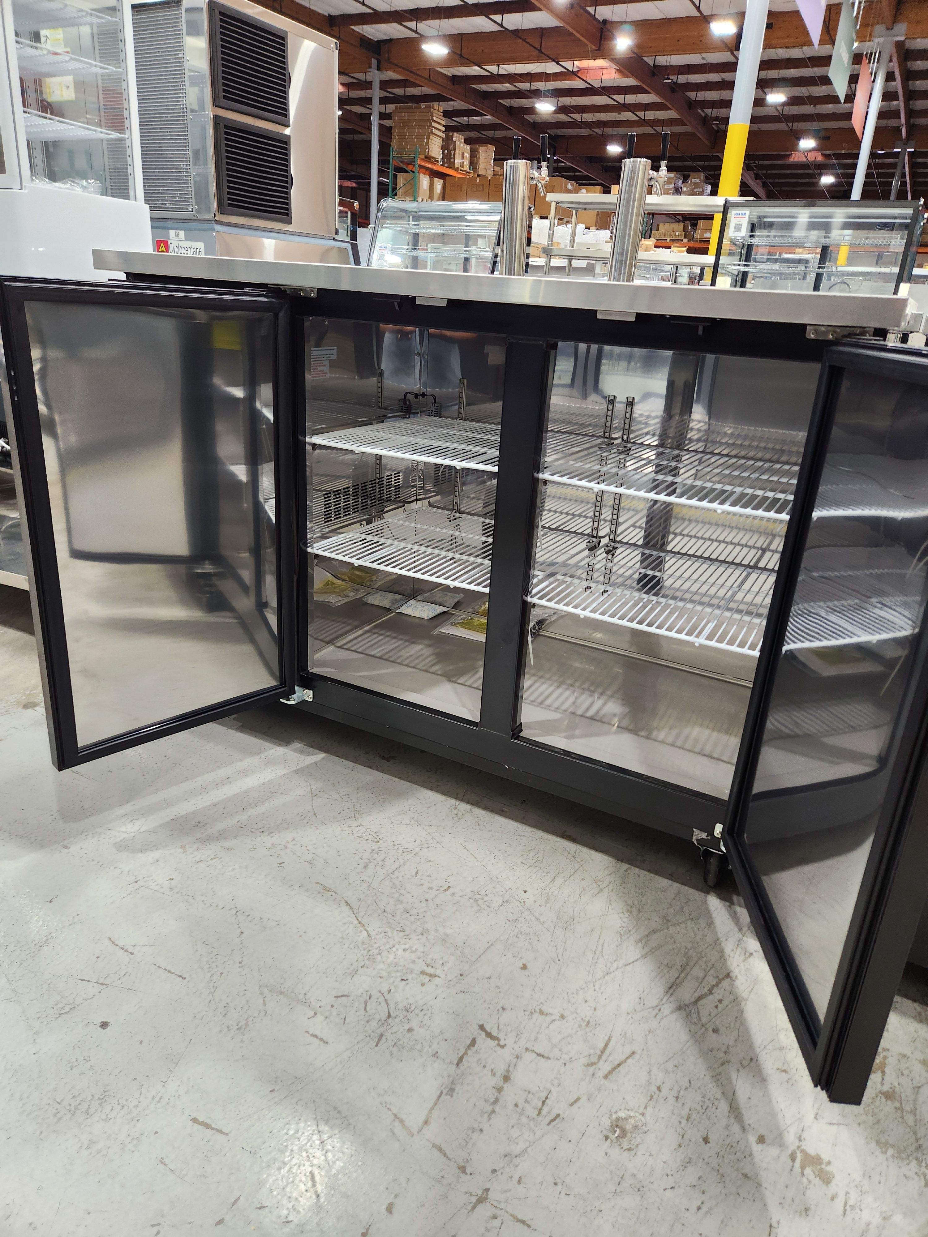 Polarman PLM-BC3-24 61" Swing Door Back Bar Cooler with 2 Solid Doors
