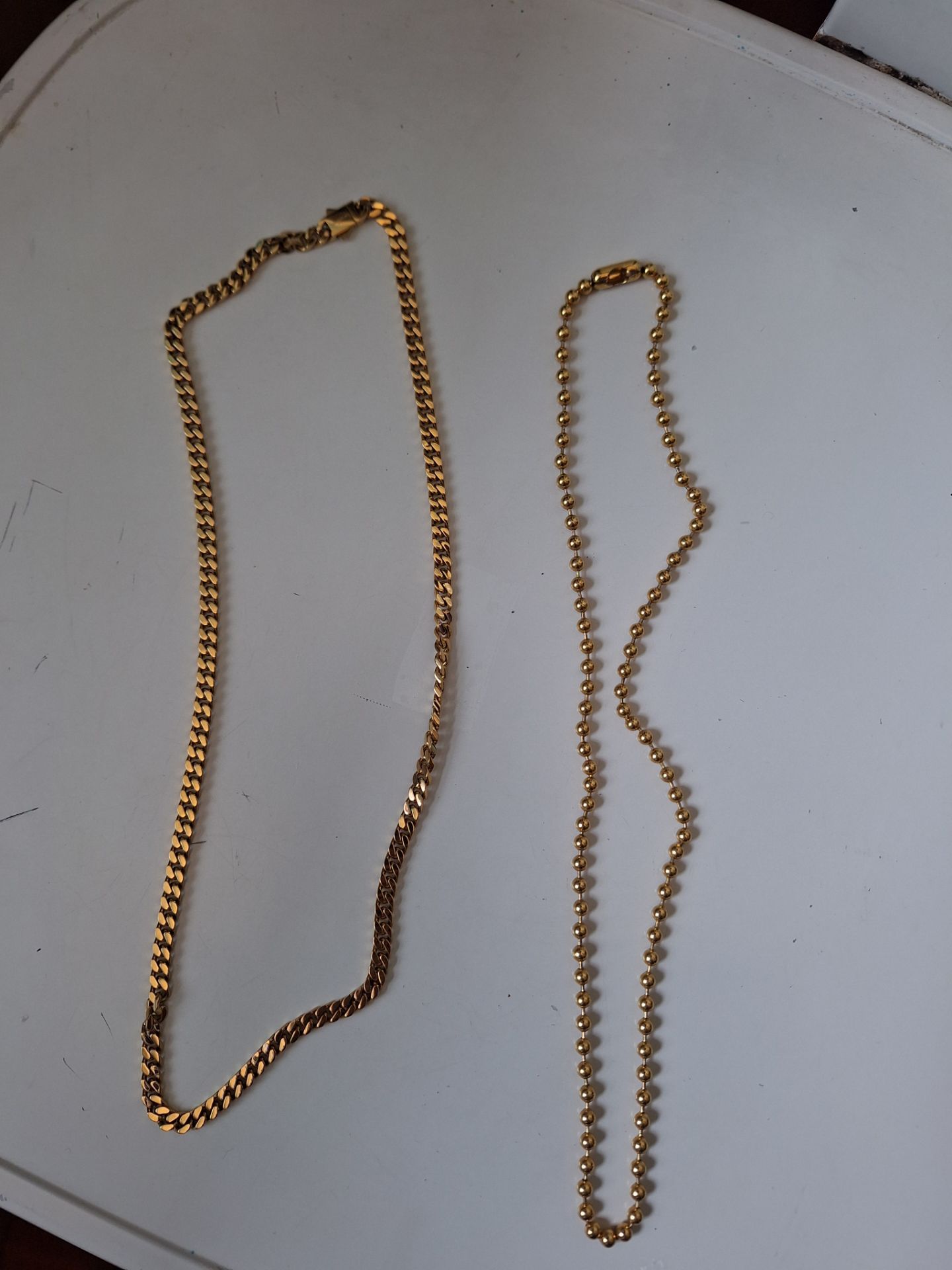 Stainless steel chain. Both for $20.