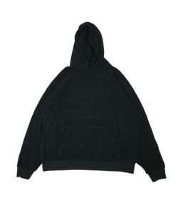SKIMS French Terry Hoodie Womens 2X 2XL Black Fleece Sweatshirt Pullover Kim K