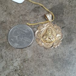 Pendant  14k  Virgen  4.1gr