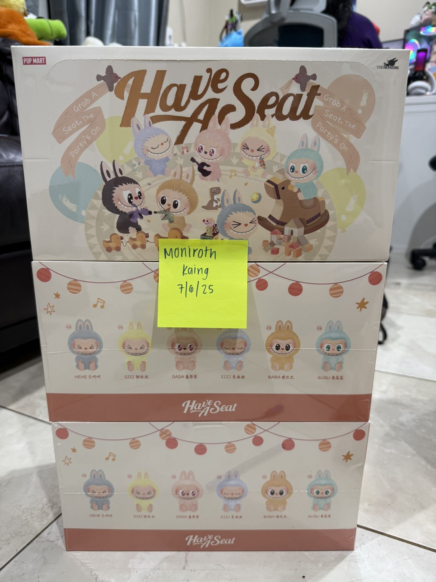 POPMART OFFICIAL HAVE A SEAT LABUBU