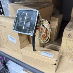 2 pack LED Solar String Lights, IP44 Solar Powered Copper Wire Fairy Lights with Built in Battery for Outdoor Garden Patio Decoration