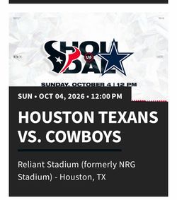 Houston Texans vs Cowboys NFL Ticket