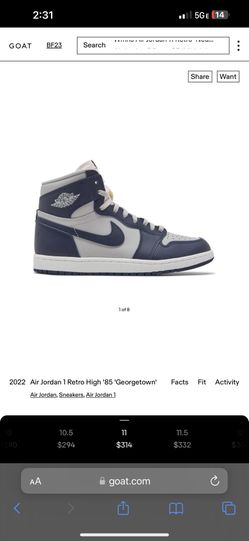 Jordan 1’s Retro ‘85 ‘Georgetown’ DS