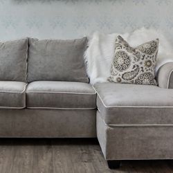 Grey With White Piping Couch 