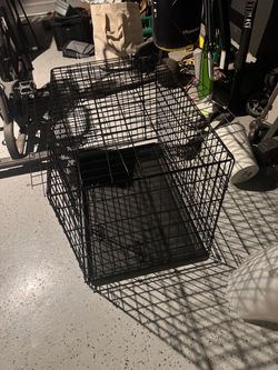 Black Wire Folding Dog Crate
