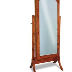 Oak Standing Tilt Mirror 