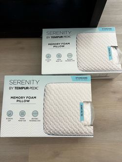 NEW 2 Serenity by Tempur Pedic Memory Foam Pillows