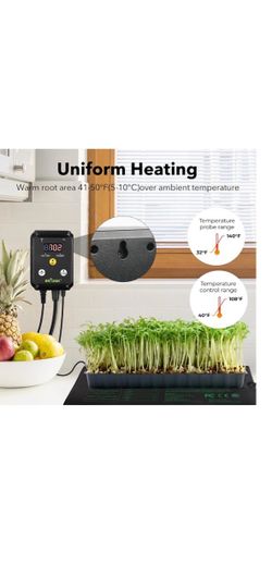 48" x 20.75" Seedling Heat Mat with Thermostat Controller Combo Set Plant Heating pad for Seed Starting with Temperature Control, Warming Mat for Indo