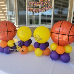 Basketball Balloons Centerpieces 