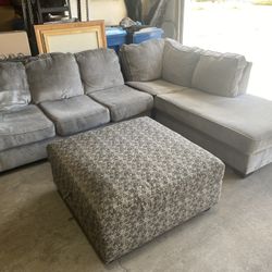 Sleeper Sectional With Ottoman.   