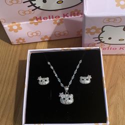Hello Kitty Set Jewelry Silver 925