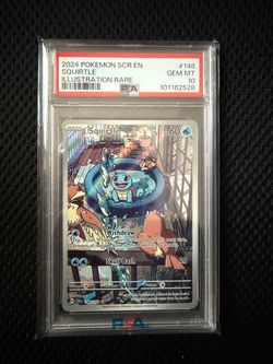 PSA 10 Squirtle Illustration Rare #148 Pokemon SCR 2024