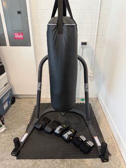 Everlast Heavy Bag with Stand and Gloves boxing